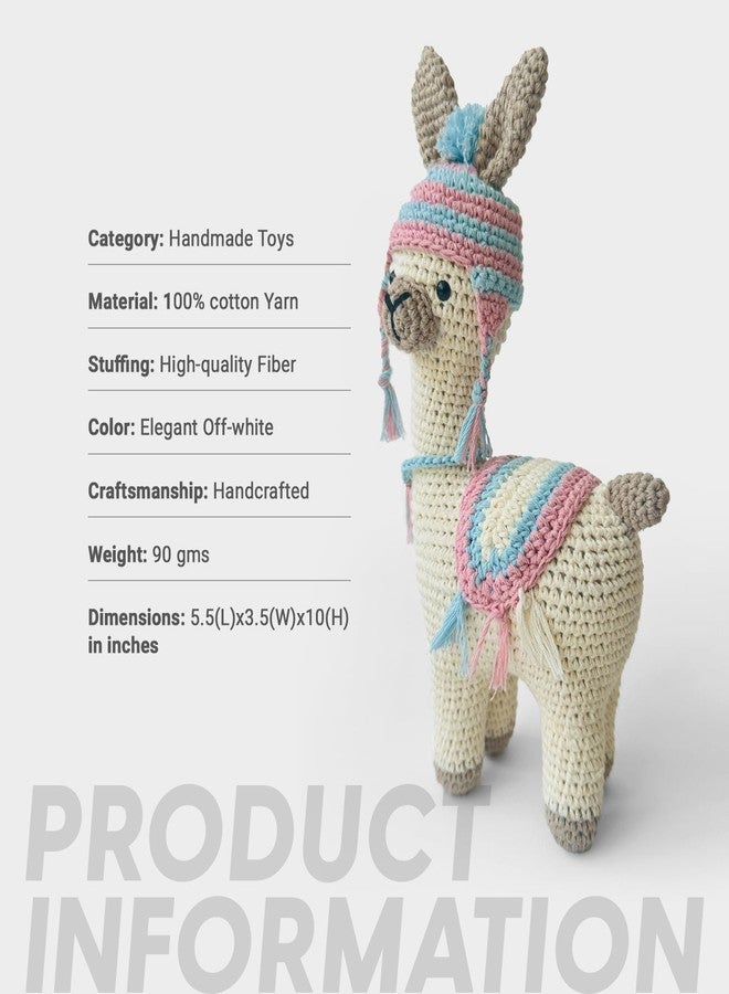 Kind Strings - Handmade Crochet Llama Soft Toy - Plush Stuffed Animal for Babies & Kids - Montessori Gift for Baby Girl or Boy - Safe, Cute & Adorable Nursery Decor - Image 5